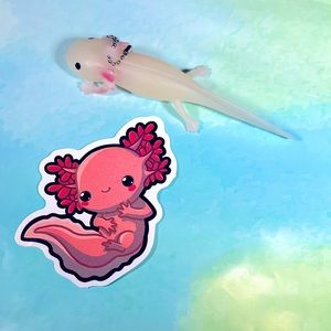 TumTumlotl Axolotl Crazy Trending WaterProof Single Decor Accent Sticker